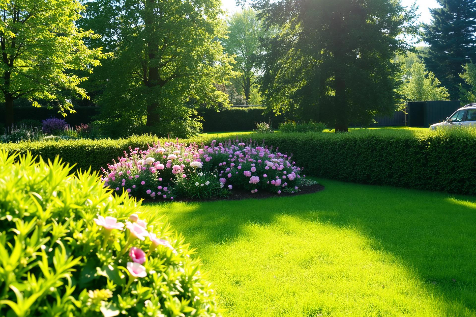 Beautiful sunny garden